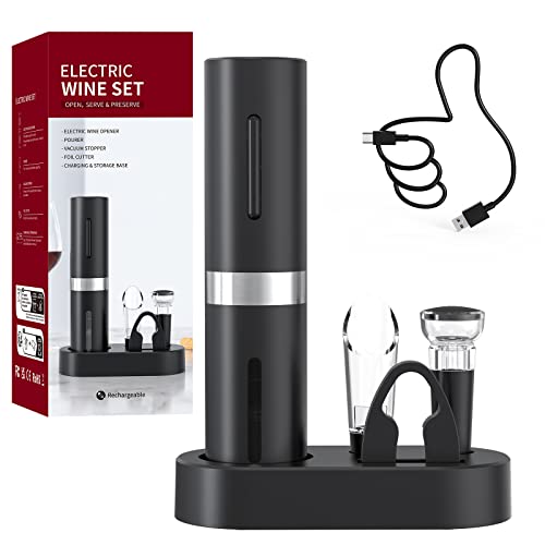 CIRCLE JOY Cavatappi Elettrico per Vino Set Regalo Apribottiglie...