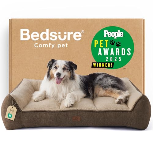 Bedsure SupportMax&trade; XL Orthopedic Dog Beds Large Sized Dog - Extra Thick Supportive Dogs Couch...