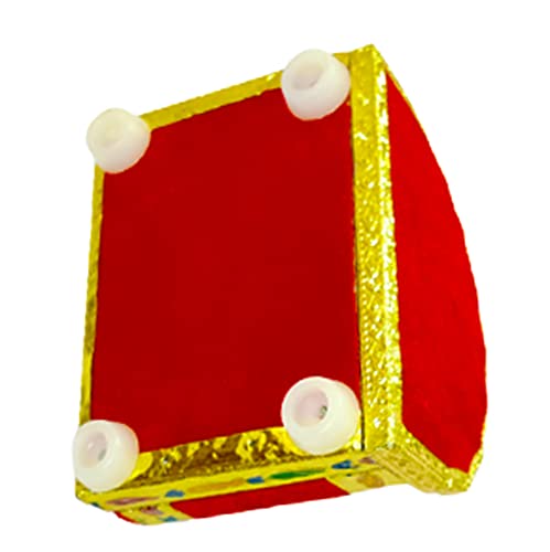 Image of DMS RETAIL Wooden Handcrafted Peacock Sinhasan for Mandir|Sihasan for Laddu Gopal|Shihasan for God (6X6 Inch)