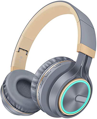 Preisvergleich Produktbild Bluetooth Over-Ear Kopfhörer,EONANT Bluetooth Kopfhörer Wireless Stereo Headset Faltbarer Kopfhörer mit Mikrofon,TF Karte Modus, 3,5mm Audio AUX, für PC TV Smart Phones&Tablets(White-Gold)