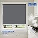 Chefru Kitchen Bathroom Waterproof Window Shades, Cordless 100% Blackout Waterproof and Oilproof Resistent, Provide Privacy and Easy Care Dark Grey Window Blinds
