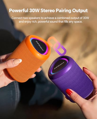 Image of Portable Bluetooth Speaker Beach Essentials: IPX5 Waterproof for Outdoor /Powerful HD Sound /Dynamic Light /All Day Playtime /Wireless BT 5.3 /TWS Pairing, Travel|Camping|Pool Accessorie, School Supplies