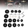 23 - Piece Cymbal Replacement Set, Drum Cymbal Felts and Sleeves with Wing Nuts Washers Wrenches, Non - Slip Felt Pads 2.5cm 4cm 5cm for Drum Set Cymbal Stands and Boom (Black) #1