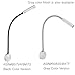 acegoo Bedside LED Reading Light Dimmable Flexible Gooseneck Bedroom Wall Lamp with USB Charger and Rotary Lens, LED Head Touch Control Switch, Wall or Headboard Surface Mount