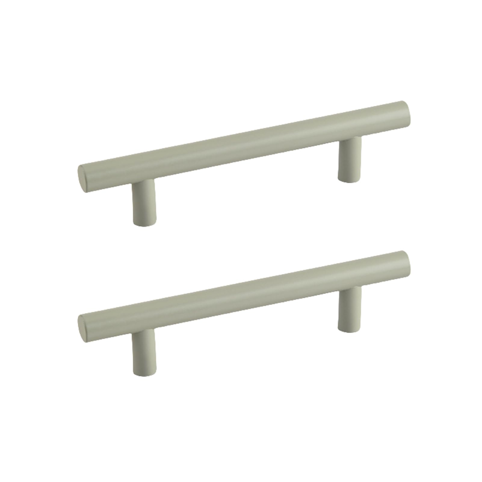 RSWZSFL 2 Pcs Kitchen Door Handles T Bar Handle Drawer Pulls Cupboard Handles Colorful Cabinet Pulls Wardrobe Handles for Children's Wardrobe Bedroom Furniture Hardware (Moran Green,Pitch:96mm)