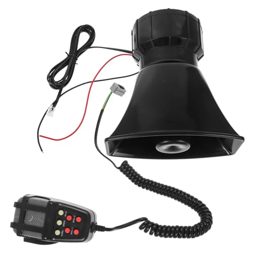 BUGUUYO Sistema Inalámbrico Pa para Automóvil Alarma con Bocina con Grabación Accesorios Exteriores para Motos y Camiones