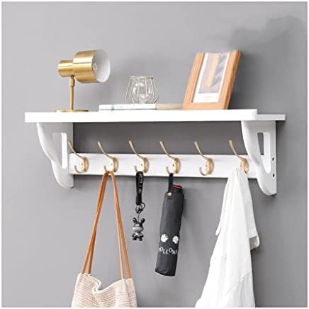 Wall Mounted Coat Rack, Double Hooks Space Saving Floating Organizer for Entryway Kitchen Bedroom Bathroom