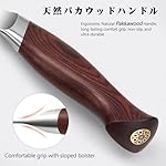 SHAN ZU Chef Knife 8 Inch, High Carbon Japanese 10Cr15Mov Stainless Steel Kitchen Professional Cooking Knife, Ultra Sharp Japanese Knife with Ergonomic Pakkawood Handle - Image 5