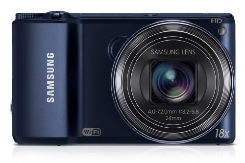 Samsung WB200F Digital Camera 14.2 Megapixels with 18X Optical Zoom 3-Inch LCD Screen Wi-Fi USB Blue (Renewed)