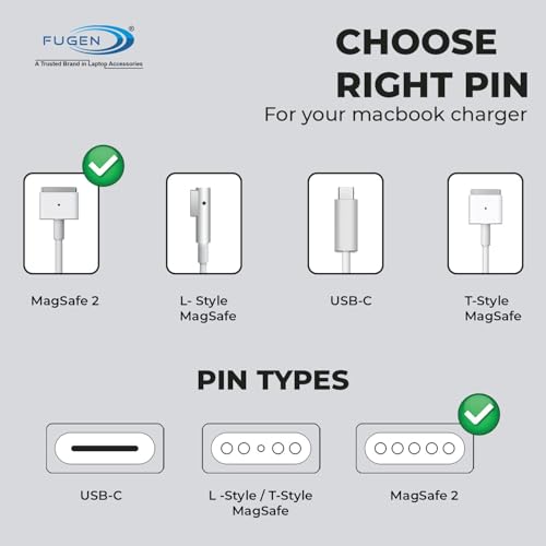 Image of FUGEN DC Cable Cord (T Shape) for MG2 45w 60w 85w Adapter Charger White