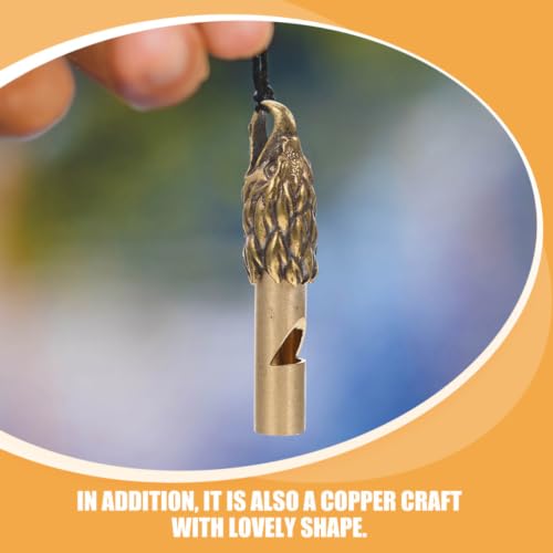 Set de 2 silbatos de cobre para senderismo con llavero miniatura 4