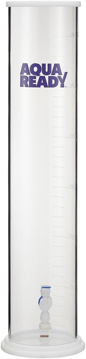 DC-2 Acrylic Aquarium Dosing Container – 3L Auto Top Off Reservoir with Quick Connect Fittings, Low Profile Footprint, Durable Design for Reef Tanks, Saltwater Aquariums & Dosing Pumps