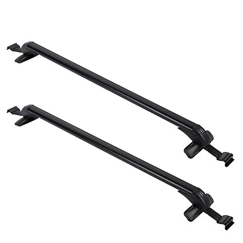 GOTOTOP - 2 portaequipajes transversales de techo, portaequipajes universal con cerradura para coche, barras para equipaje con 2 llaves, de aleación de aluminio, 112 x 14 x 8 cm
