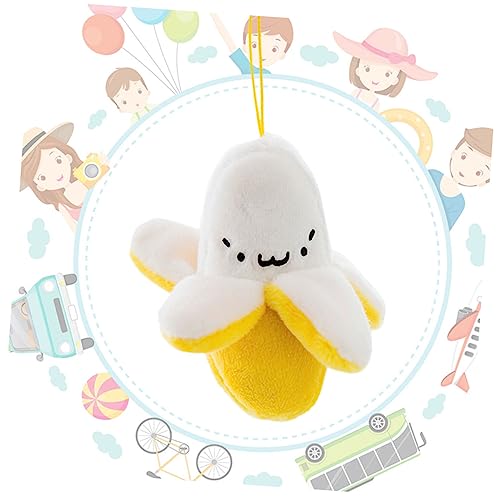 Totority 3st Mini-bananenspielzeug Banane Stofftier Banane Hängende Dekoration Plüsch Banane Hängend Bananen Schälen Spielzeug Plüschtier Banane Bananen-plüschtier Kind Handy Anhänger