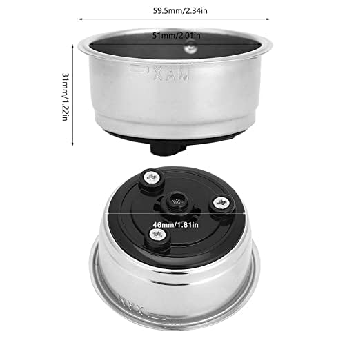 Filtre à café réutilisable HURRISE double portion en acier inoxydable pour machine