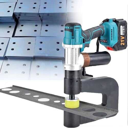 Elektrische hydraulische Lochstanze – Lochstanzwerkzeug für Metall und Kupfer mit Matrizen Φ16-32mm, 150 mm Ausladung, für Stahl-, Eisen- und Aluminiumbleche