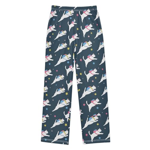 visesunny Boy's Joggers Pant Animal Printed Long Bottoms Sweatpants Cozy Athletic Loungewear Trousers with Pockets Size S-XL