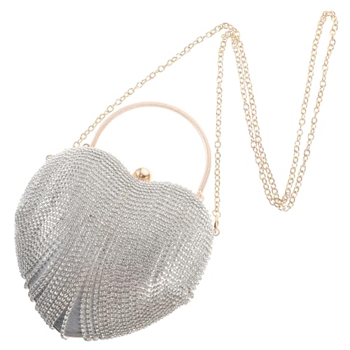 Sac de soirée en cœur LIFKOME idée cadeau idéale pour femme avec sa chaîne et glands strass