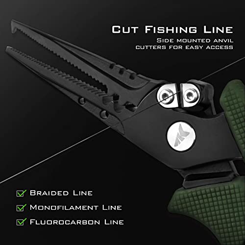 image for KastKing Cutthroat 7-inch Fishing Pliers, Saltwater Resistant 420 Stai