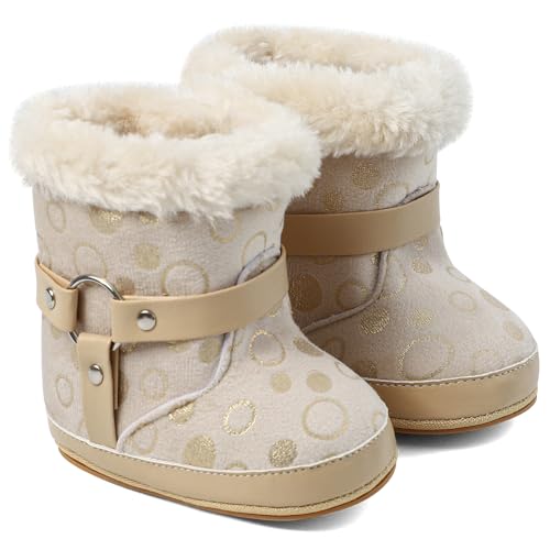 MK MATT KEELY Baby Booties Newborn First Walkers Soft Sole Crib Shoes Warm Cozy Non-Slip Booties for Infant Toddler Girls Boys4