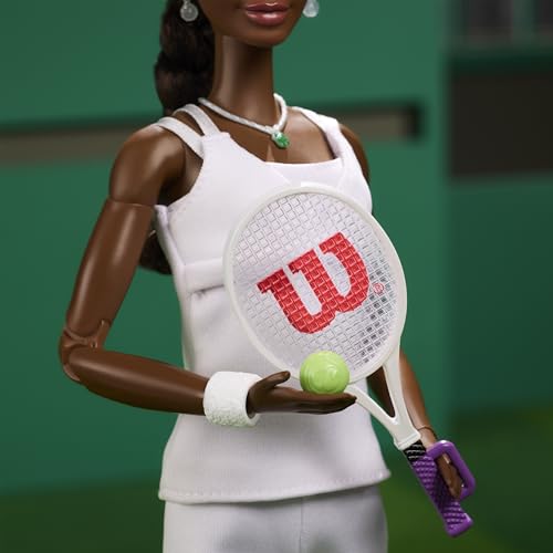 Miniatura 4 de Barbie Colección Inspiring Women Venus Williams Muñeca de Moda con equipación de Tenis característica y Raqueta, Incluye Embalaje para exposición, HRM49