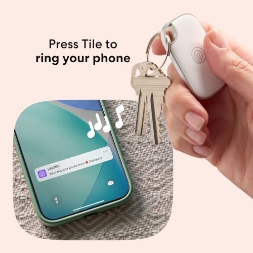 Image of Life360 Tile Pro - Powerful Bluetooth Tracker, Key Finder and Item Locator for Keys, Bags and More. Both iOS and Android Compatible. Phone Finder. 1-Pack (White)