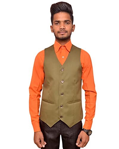 Cotton Men's Waistcoat, Jacket Regular Casual Blazer-image-42
