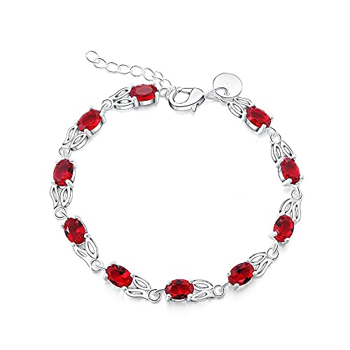 Bracelet Feng Shui améthyste et rubis : le cadeau de fiançailles idéal pour femme