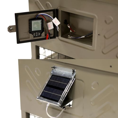 BOSS Buck Stand & Fill Sled Feeder with Diverter Plate & Solar Panel | Easy Assembly Durable Steel Deer Hunting Varmint Guarded Programmable Automatic Game Feeder, 600LB