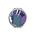 Blue s Art Pattern Hand Compact Mirror Round Portable Pocket Glass