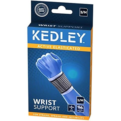KEDLEY Wrist Support with Band | Premium Elasticated Compression Support Sleeve | Designed with Adjustable Wrist Strap | Weak Wrists Strains, Sprains, Carpal Tunnel and Arthritis Pain (Small/Medium) Cover