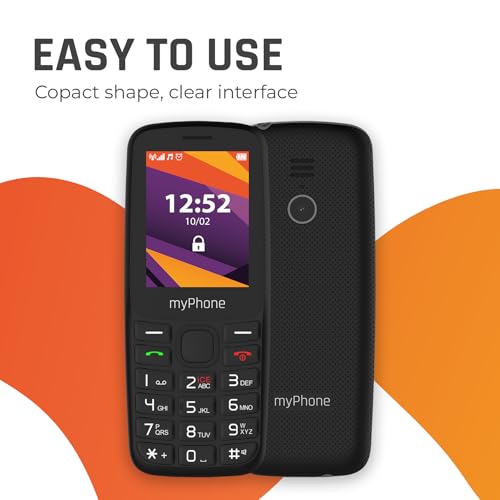 myPhone 6410 LTE 4G einfaches Telefon mit klarem Display und großen Tasten, großer 1400-mAh-Akku, Bluetoth, Radio, Fackel LED, großes 124-MB-Laufwerk, Ice