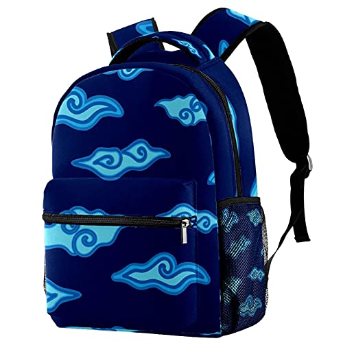 Sac à dos de voyage bleu motifs chinois pour éviter les fuites d'eau en voyage