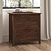 Bush Furniture Key West 2 Drawer Lateral File Cabinet in Bing Cherry