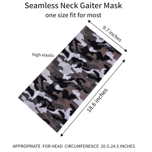 Image of Neck Gaiter Masks Tube Scarf,Seamless Bandanas Buffs Gators,Ourdoor Face Mask Face Covering Multi Headwear