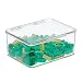 mDesign Kids/Baby Toy Storage Box, for Action Figures, Cars, Crayons, Puzzles - 6.75" x 5.75" x 3", Clear