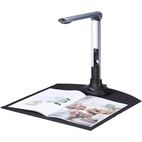 Escáner De Documentos con Enfoque Automático, Escáner Portátil De Libros Y Documentos con Lente De 13 Megapíxeles Y Base Conectable, Grabación De Vídeo De Escaneo Físico para Libros