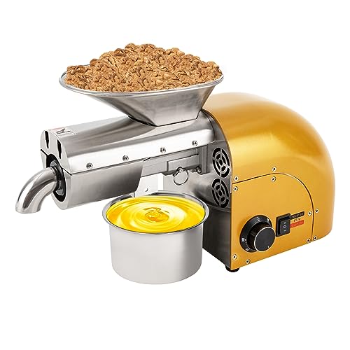 1800W Stainless Steel Oil Press Machine,Cold and Hot Press for High-Yield,Oil Extraction from Nuts, Seeds, and Grains