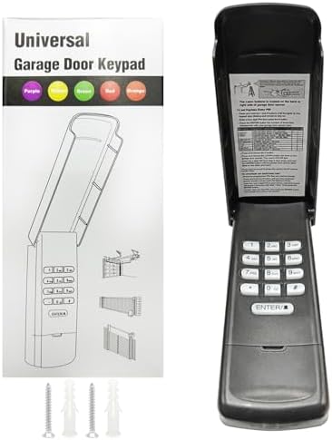 Universal Garage Door Opener Keypad for Liftmaster Chamberlain Craftsman Wayne Dalton Openers Produced since 1993, Wireless Keypad Keyless Entry,Replaces 877/878MAX 377/977/877/66LM,SafeSecurity-Black