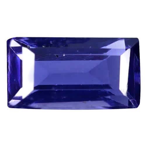 Iolite non chauffée 8x4mm coupe octogonale en vrac gemme naturelle bleu vif