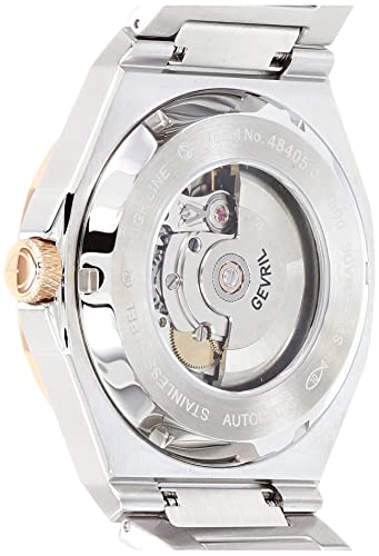 Gevril Men's High Line Swiss Automatic Watch, Two Toned 316L Stainless Steel IPRG Bracelet with Deployment Buckle4