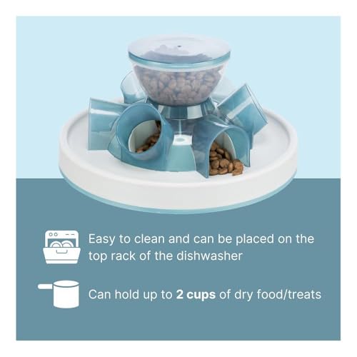 TRIXIE interaktives Intelligenzspielzeug für Katzen 'Cat Activity Strategie-Spiel Tunnel Feeder, ø 28 × 14 cm, Mehrfarbig - 46002