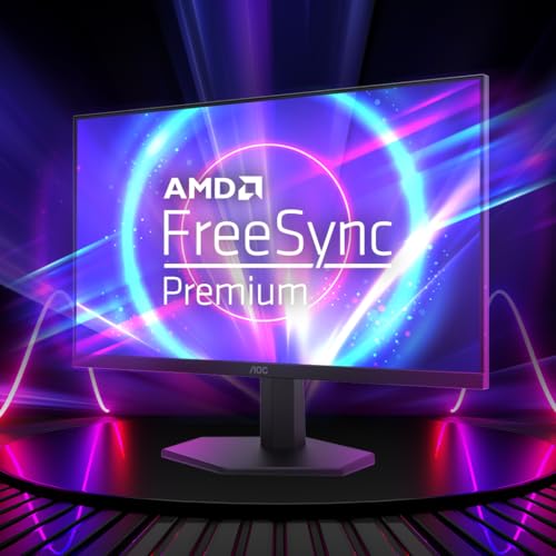 AOC 24G11ZE 23.8インチ ゲーミングモニター 240Hz 0.3ms FHD 1920 X 1080 高速IPS アダプティブ同期 HDR10 3面フレームレス、低入力遅延、ちらつきなし、ローブルーモード