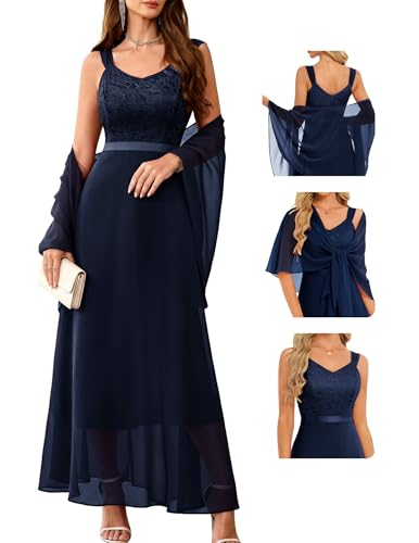 Image of BeryLove Summer Formal Wedding Guest Prom Dresses Sequin Cocktail Evening Lace Elegant Mother of The Bride Dress