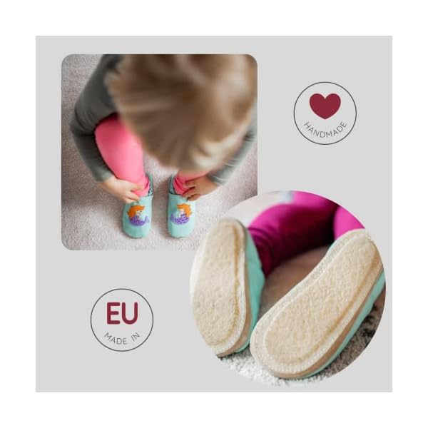 HOBEA-Germany Kitaschuhe Safestep, Kinderhausschuhe, Lederschuhe – Bild 6
