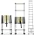 YSMN 12.5 FT Telescoping Ladders Heavy Duty Aluminum Collapsible Ladder Load Bearing 330 LBS Extension Ladders Applicable to Household Use Outdoor Work