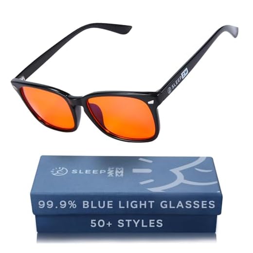 Sleep ZM 99.9% Orange Blue Light Blocking Glasses for Computer, TV, Gaming Use Improve Sleep Quality by Naturally Producing Melatonin for Women and Men