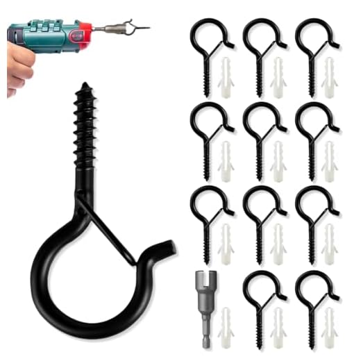 12 Pack Stainless Steel Screw Hooks with Wing Nuts, Heavy Duty Hanging Hardware for Home & Garden