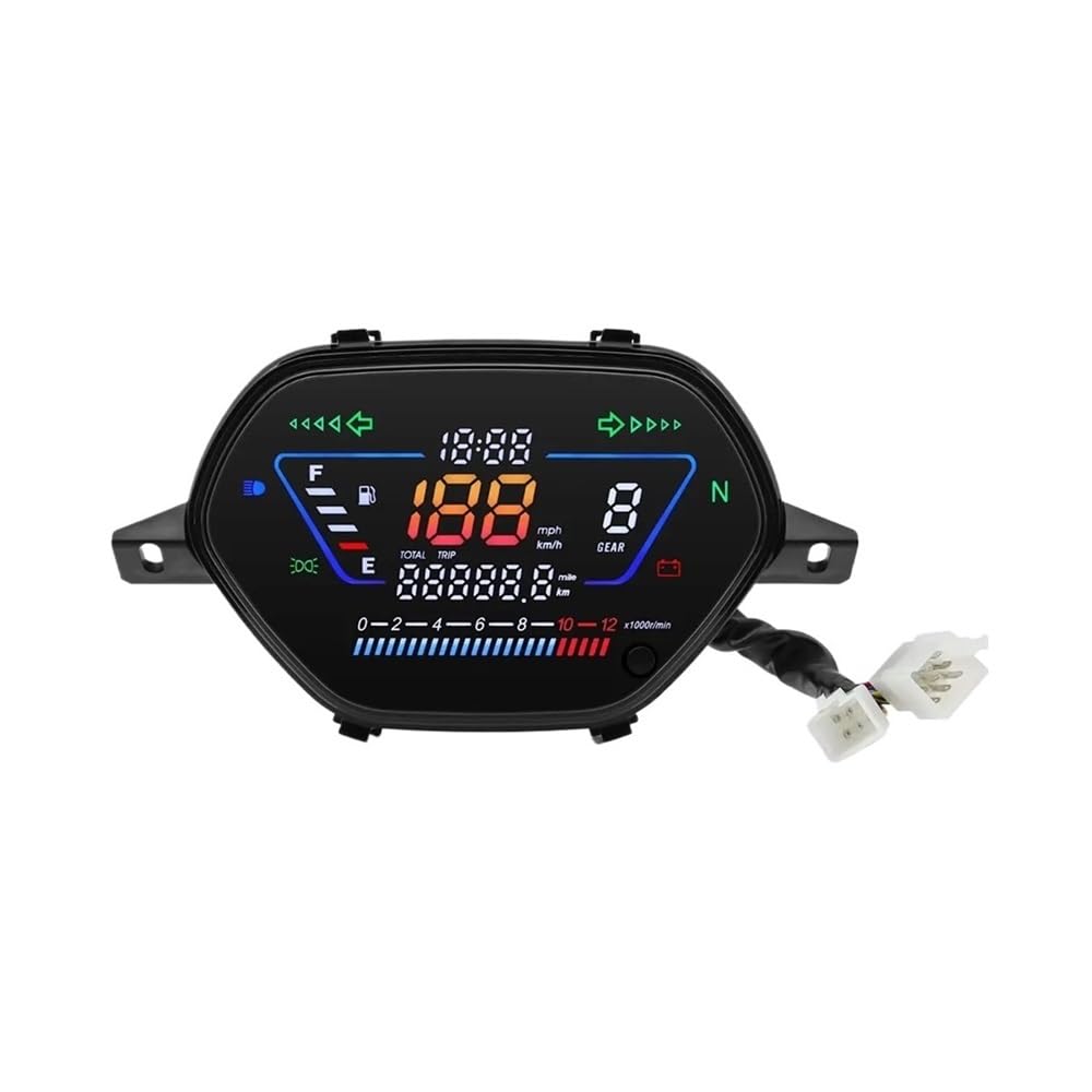 Tachimetro Accessori Moto Digitali Meter Tachimetro Contagiri Contachilometri Strumento Cruscotto Per WAVE100/110
