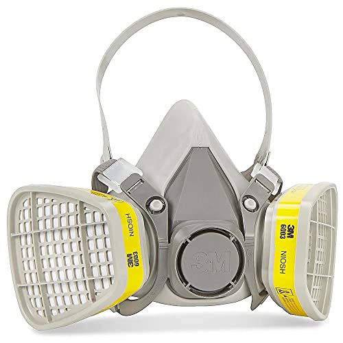 3M 6003 6200 Mask Respirator with Cartridge One Size